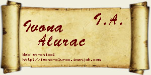 Ivona Alurac vizit kartica